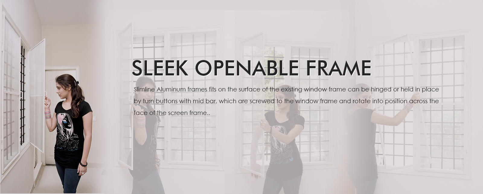 Sleek Mosquito Window Frames in Bangalore